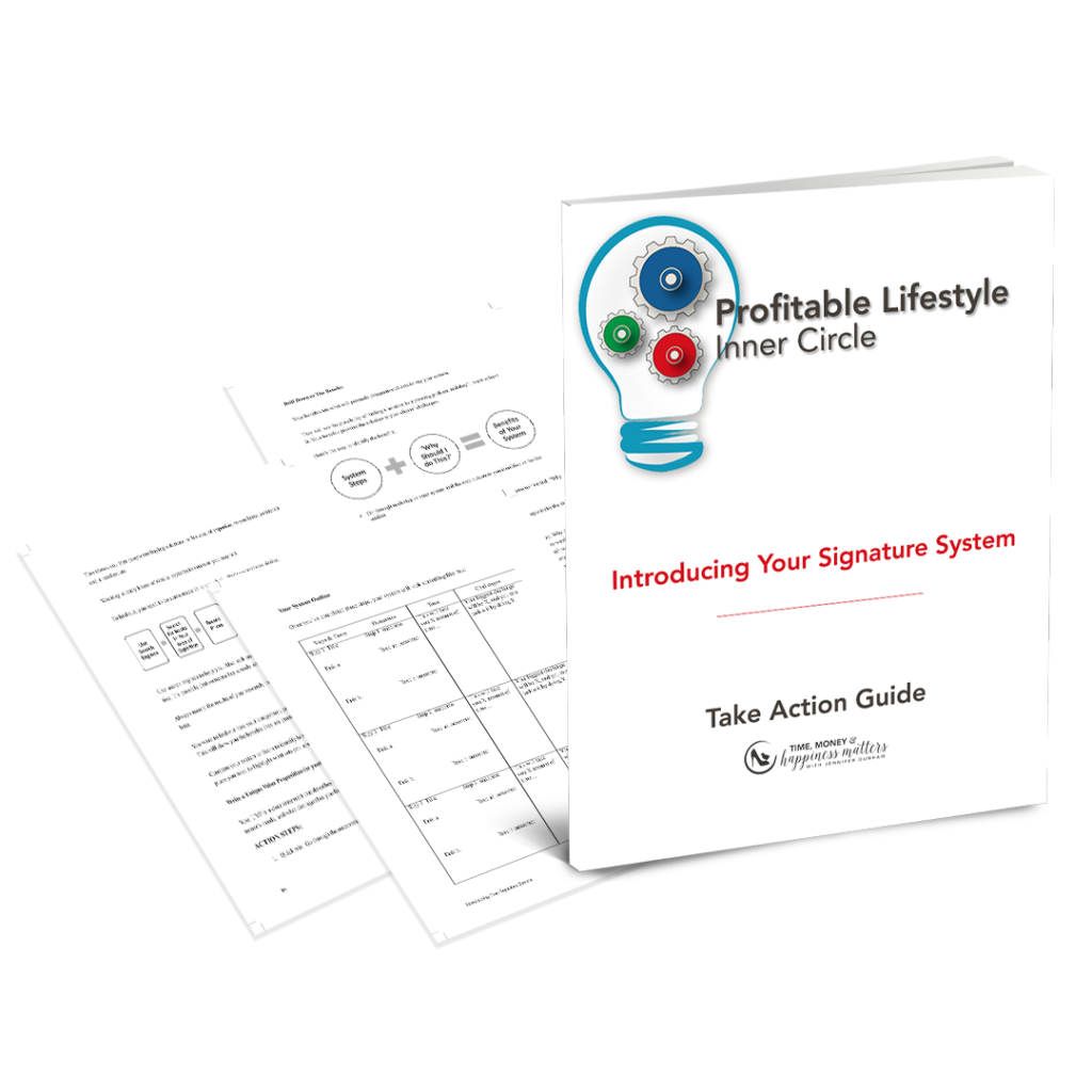 <p style="text-align:left; color:black;">In this guide, you'll discover the importance of having your own signature system to stand out in your market and achieve long-term business growth. You'll learn how to analyze your successful methods and turn them into a step-by-step system that others can follow. This guide also covers finding your ideal target customers, creating a memorable title for your system, designing a program, and setting a price that reflects its value.<br><br>
<ul><li style="text-align:left; color:black;">Unique Branding: Develop a distinctive brand identity that sets you apart as an authority in your niche.</li>
<li style="text-align:left; color:black;">Streamlined Offerings: Create a cohesive suite of products or services that align with your signature system, making it easier for customers to engage with your business.</li>
<li style="text-align:left; color:black;">Enhanced Credibility: Establish yourself as an expert by presenting your unique signature system to your audience.</li></ul></p>